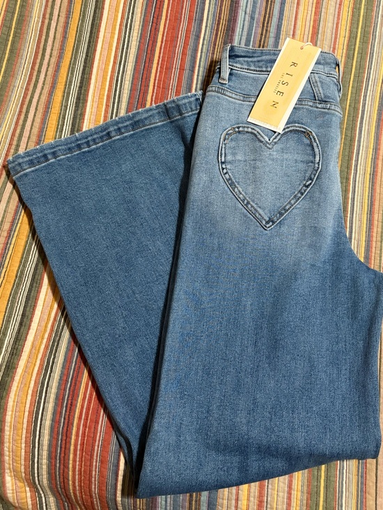 Risen Jeans Denim - NWT Risen Heart Pocket Wide Leg Jeans